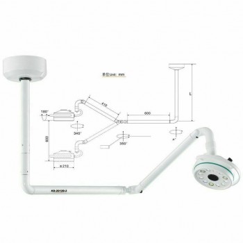 KWS® KD-2012D-3C歯科手術用LED無影灯 36W照明灯（スタンド付き、天井に取り付ける）